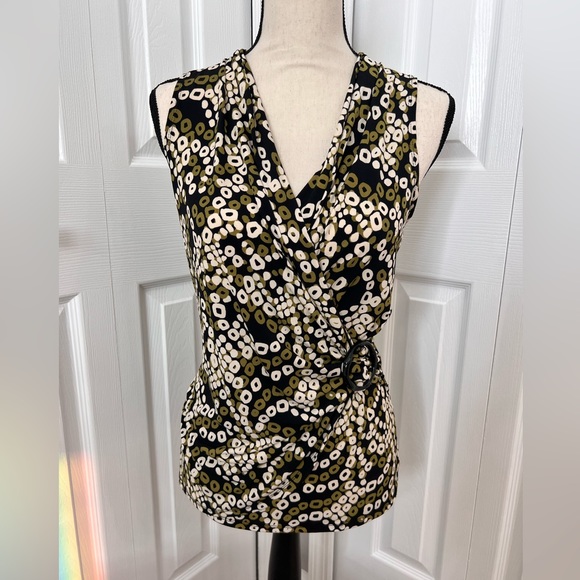 Josephine Chaus Small Wrap style V-Neck Blouse w/Side Buckle - Picture 9 of 13